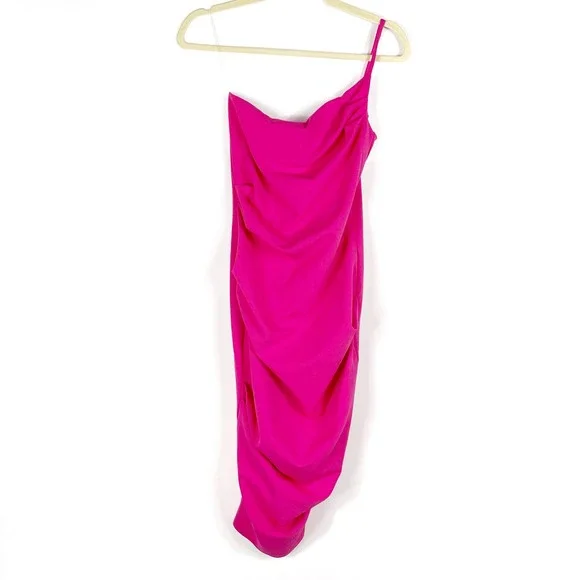 nookie hot pink dress Nookie - Lust One Shoulder Gown